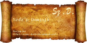 Szép Dominik névjegykártya