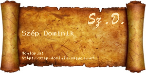 Szép Dominik névjegykártya
