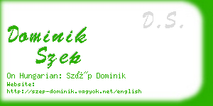 dominik szep business card